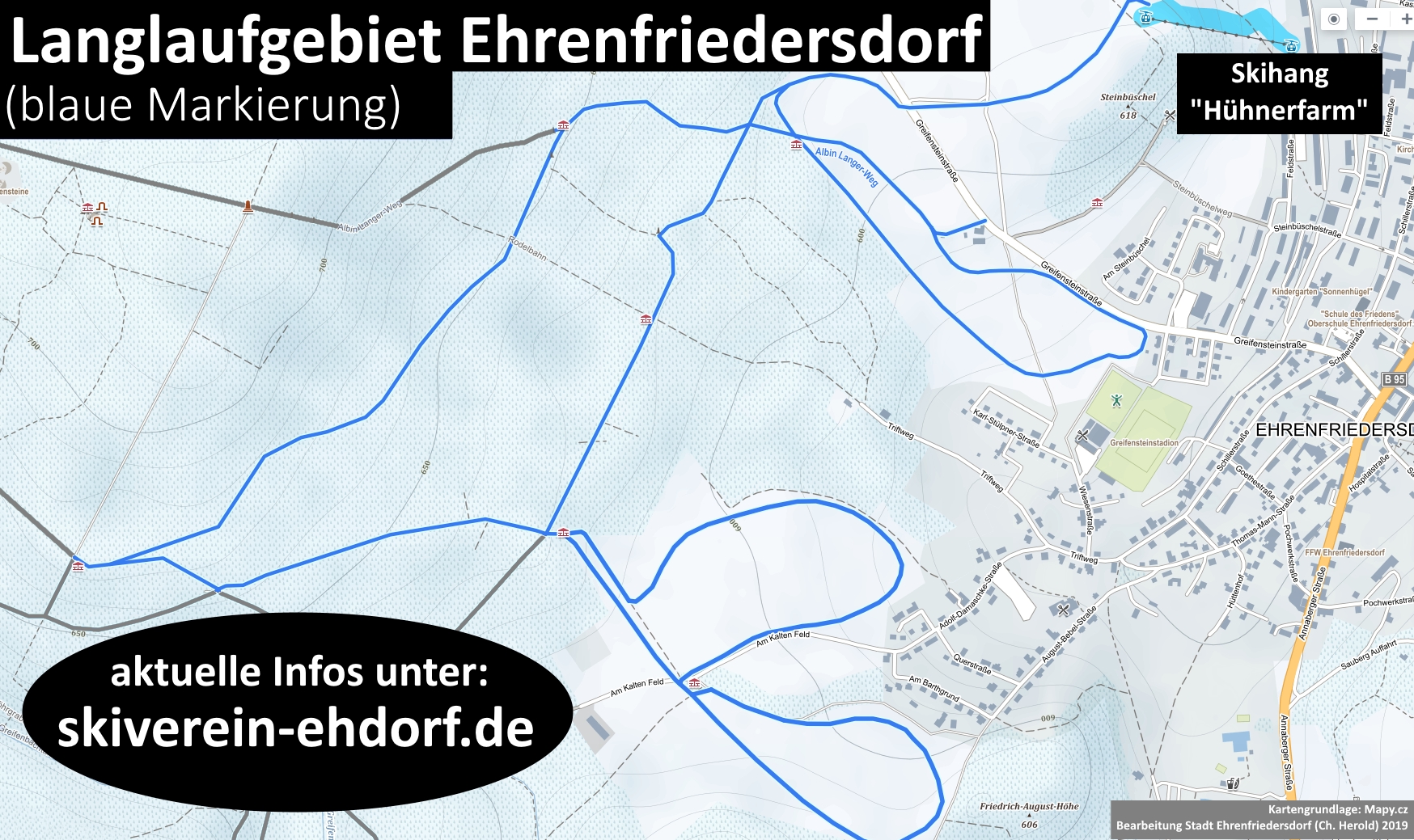 Loipenkarte Januar 2019 Ehrenfriedersdorf