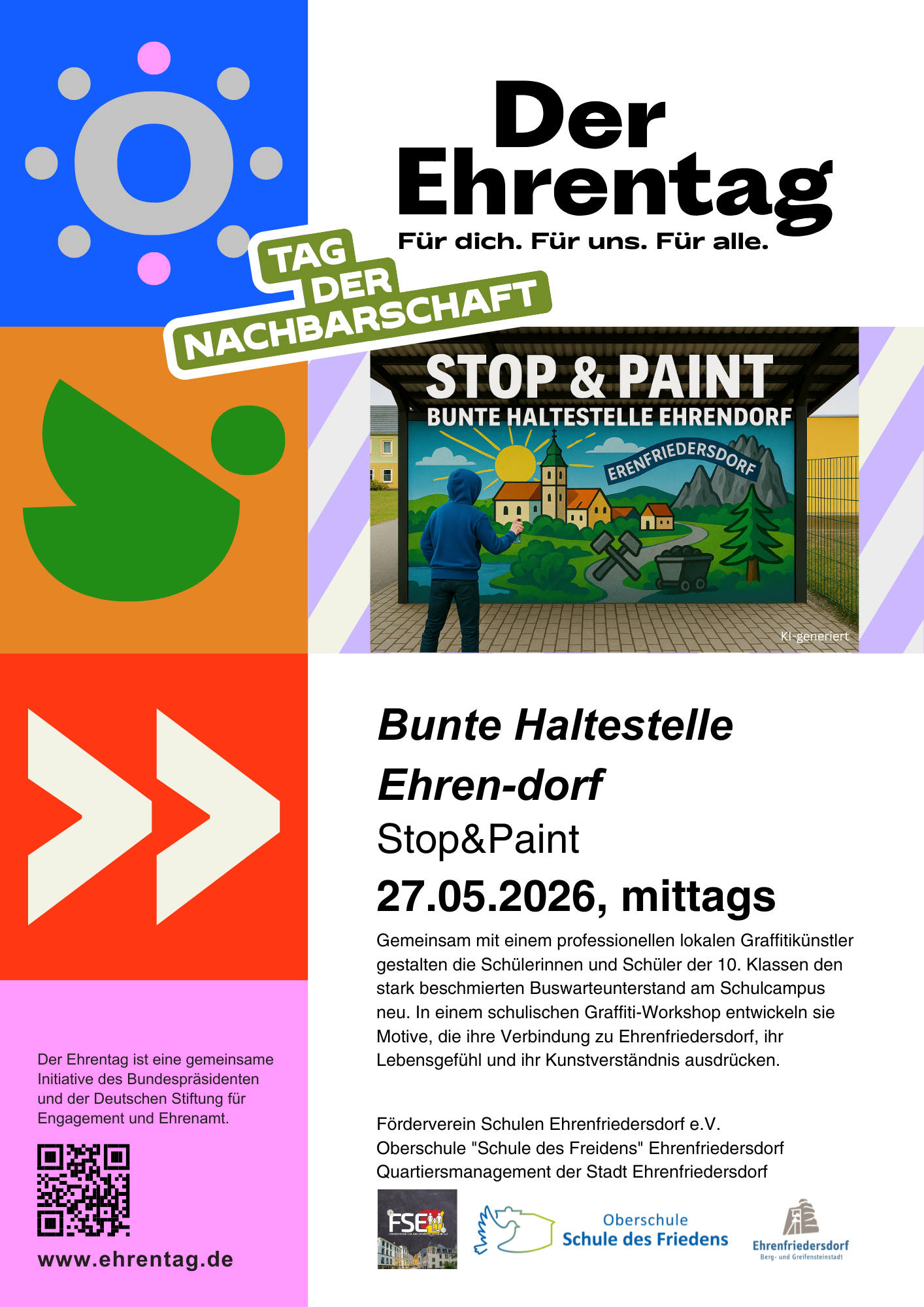 ehrentag plakat rot blau DIN Ax