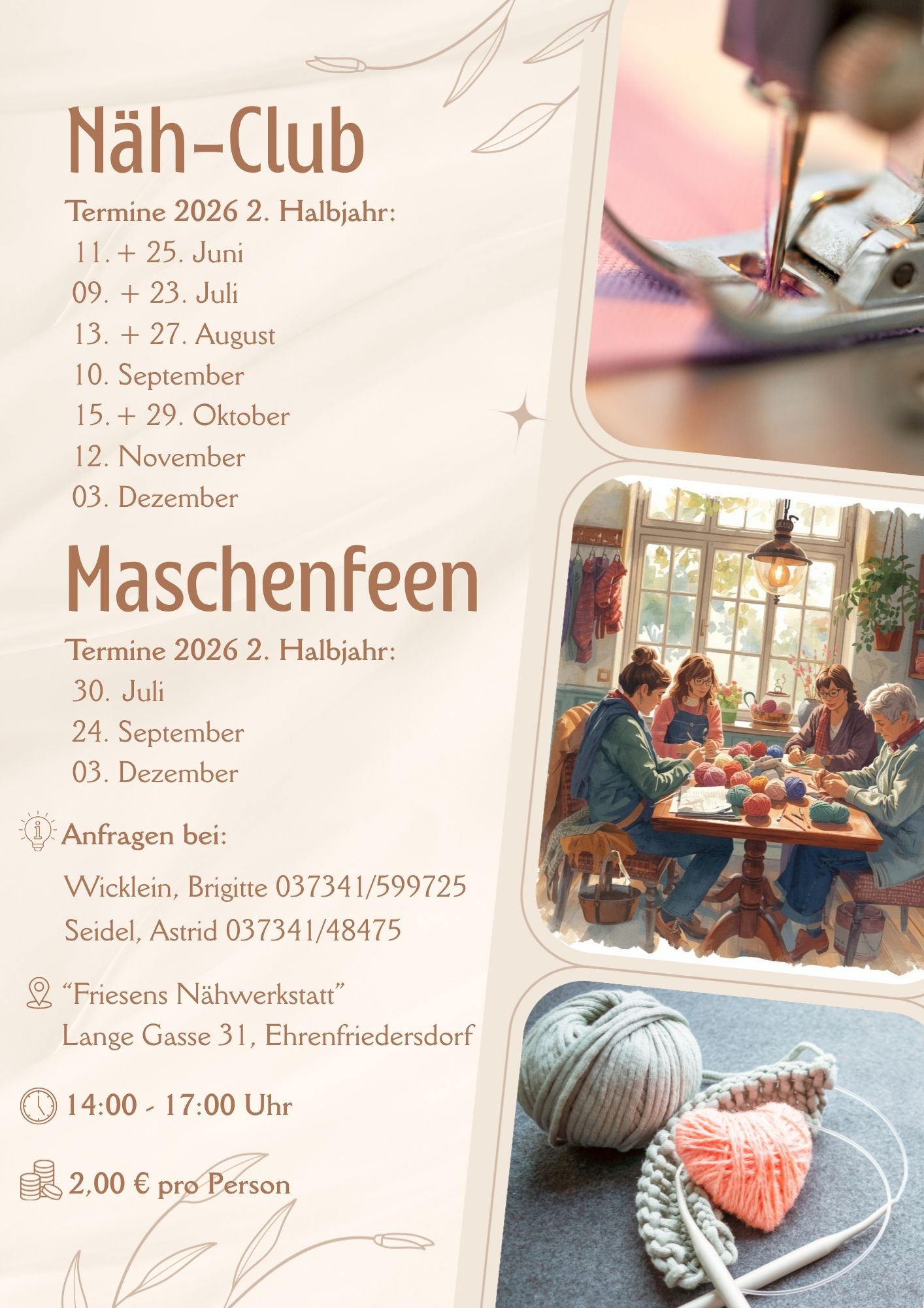 Näh Club und Maschenfeen 2. HJ