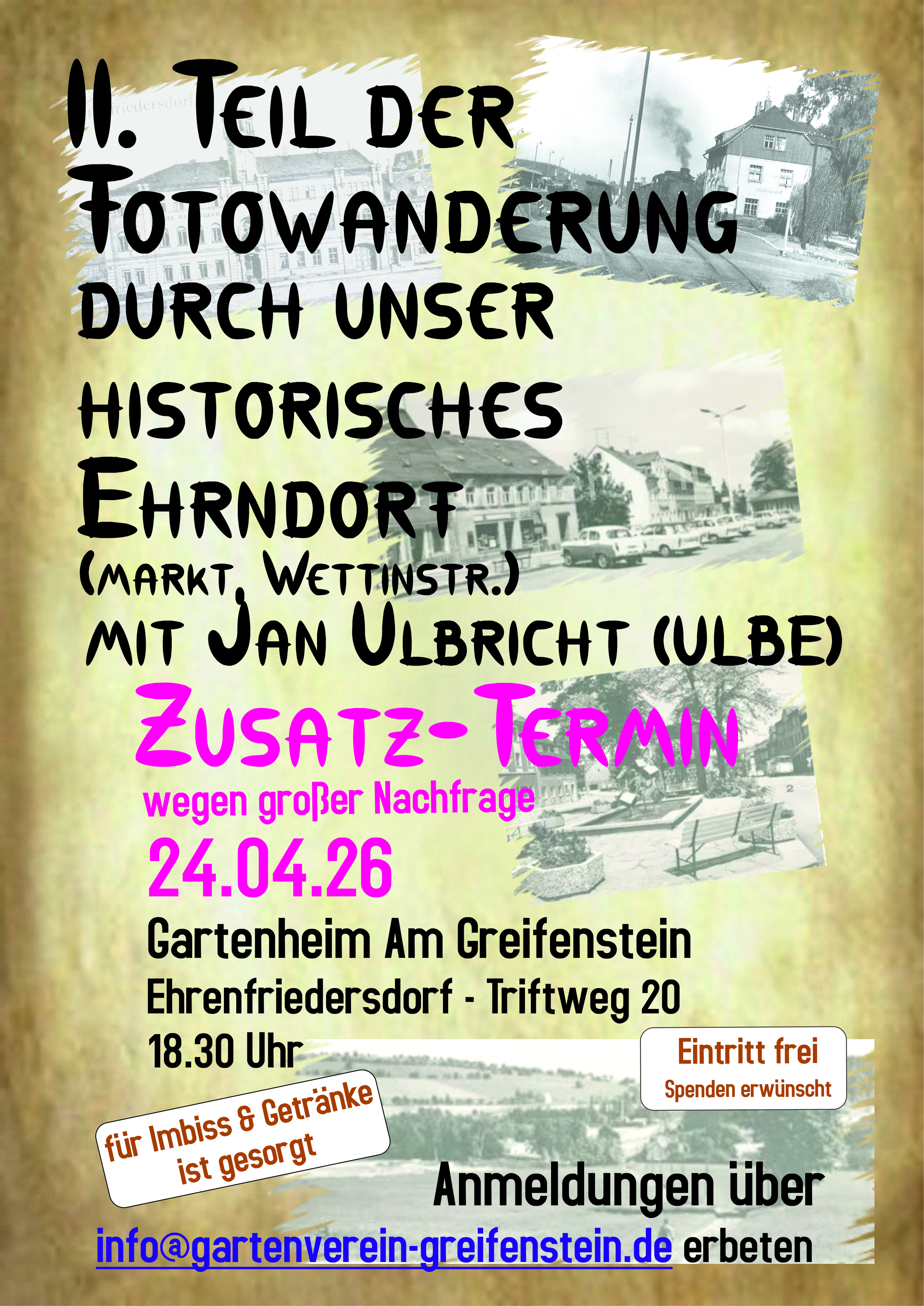 Plakat Fotowanderung TEIL II Zusatztermin