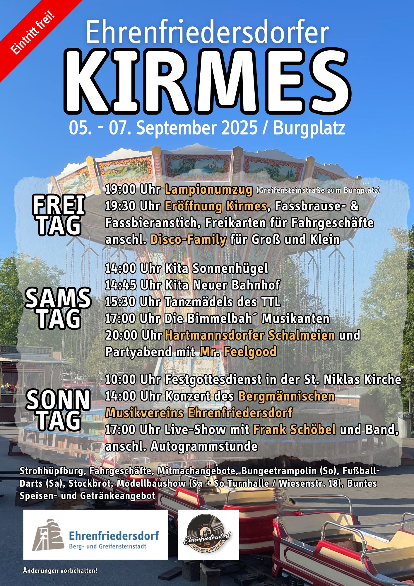 Plakat Kirmes Ehrenfriedersdorf 2025